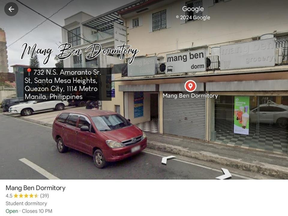 Mang Ben Dormitory Quezon City Eksteriør billede